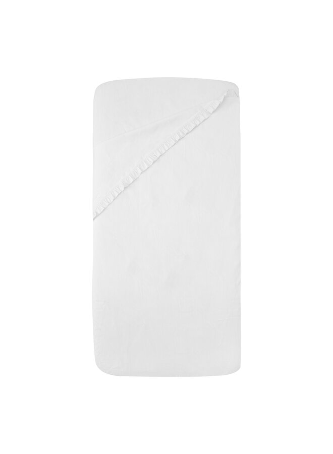 Tuck-Inn wieglaken ruffle 40 x 80cm Wit