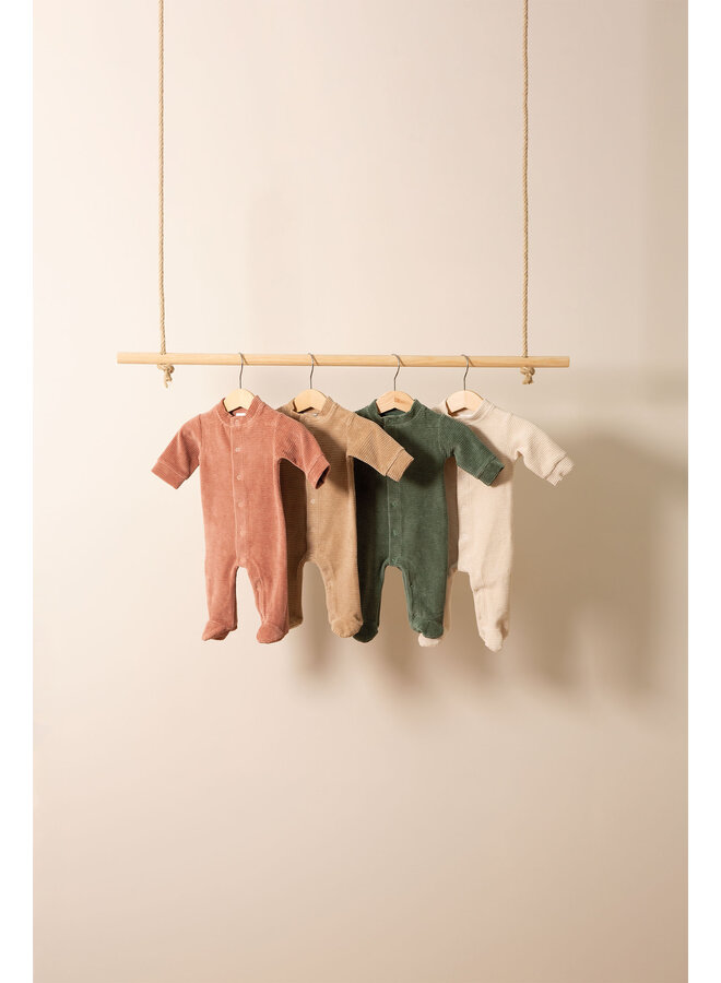 Boxpakje 50/56 Forest Green velvet rib