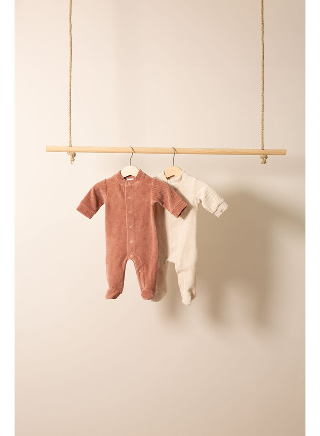Boxanzug 50/56 Dusty pink velvet rib