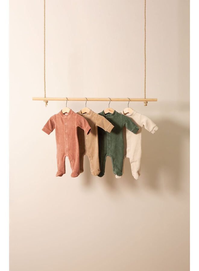 Onesie 62/68 Urban taupe velvet rib