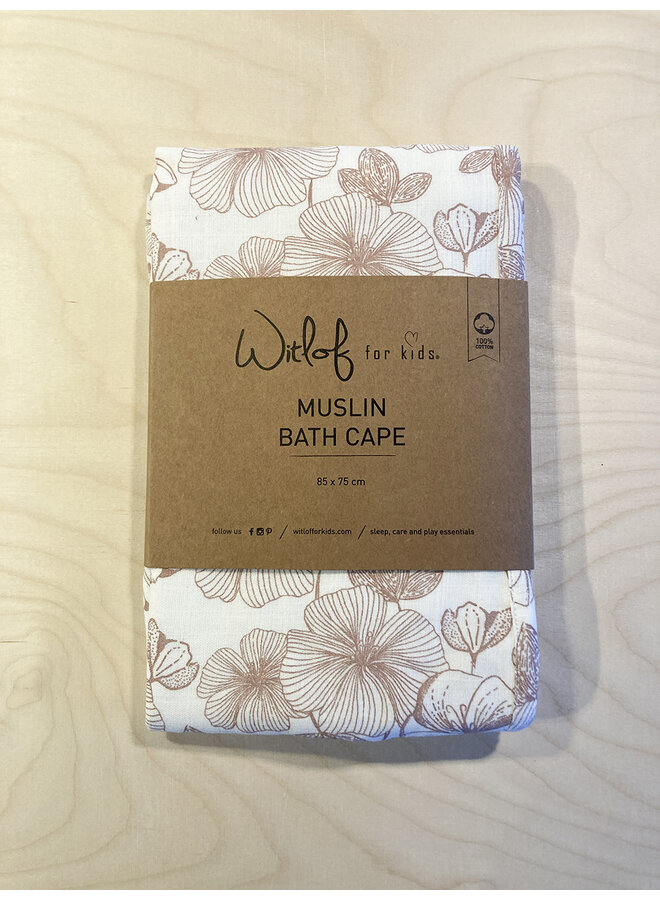 Muslin bathcape Flower Powder