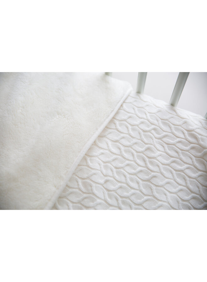 Crib blanket Mori 75x100cm Fabulous Shadow White