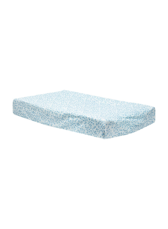 Changing pad cover jersey Leopard Blue