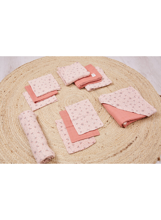 Muslin towel 70x70 cm 3 pcs. Fabulous Wish Pink