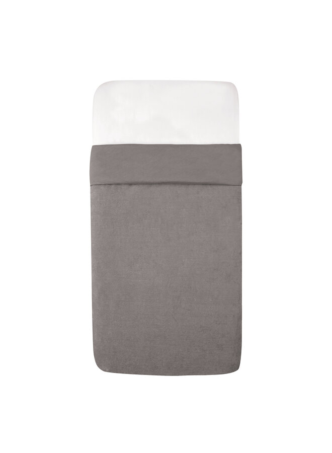 Tuck-Inn wiegendecke 40x80cm Warm grey velvet rib