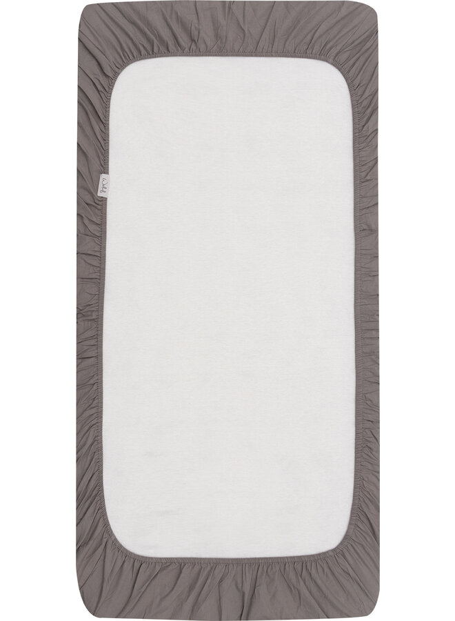 Fitted sheet 70x145cm Warm Grey