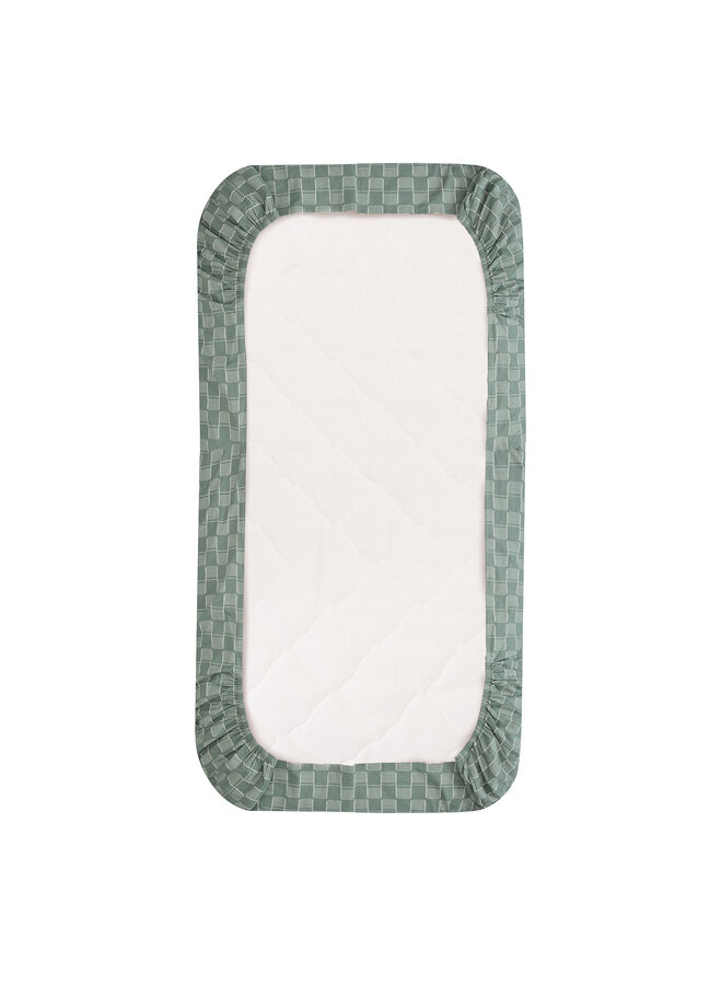 Fitted sheet 60 x 120cm Sticky Stripes Green