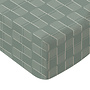 Spannbetuch 60 x 120cm Sticky Stripes Green