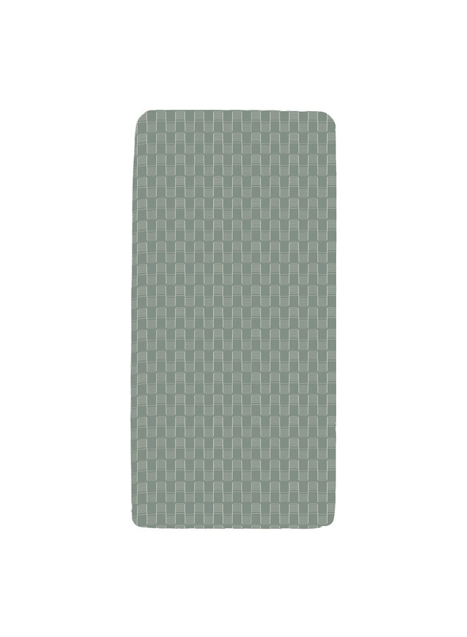 Fitted sheet  40 x 80cm Sticky Stripes Green
