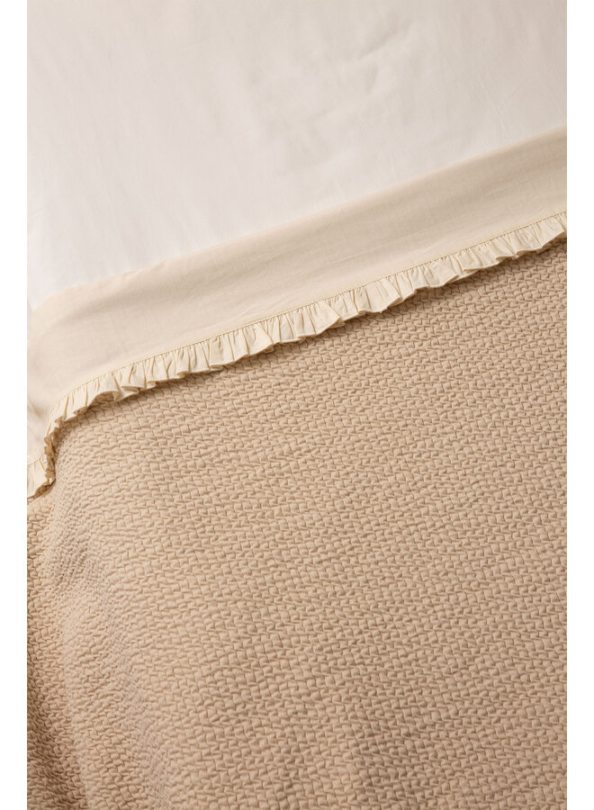 Tuck-Inn sheet ruffle 60 x 120cm Off white