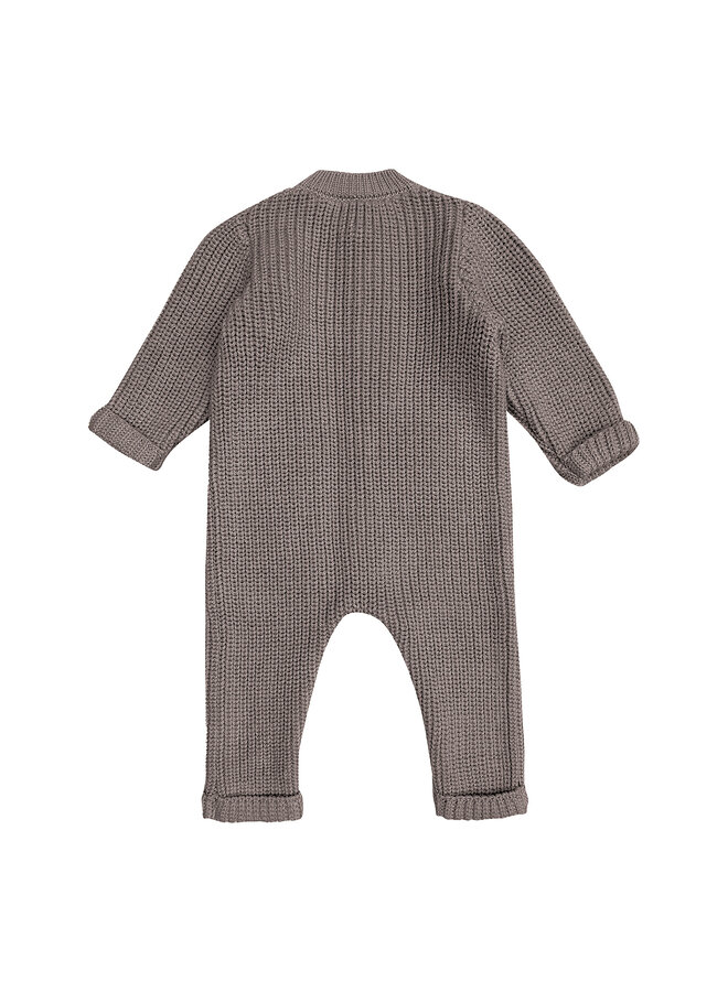 Onesie 62/68 Warm Grey knitted