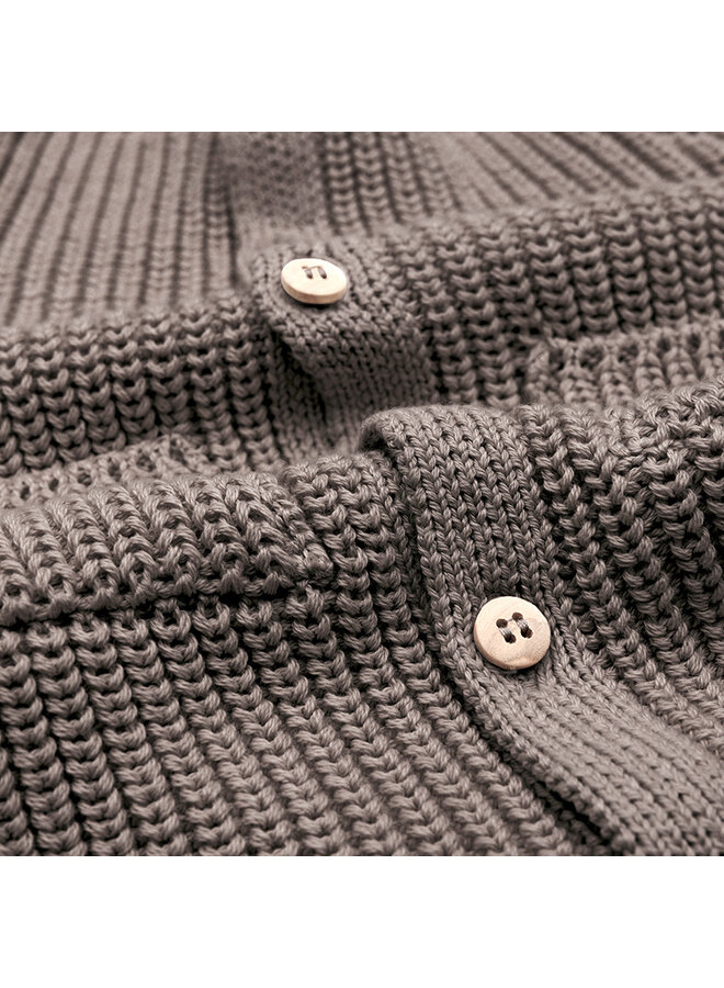Onesie 62/68 Warm Grey knitted