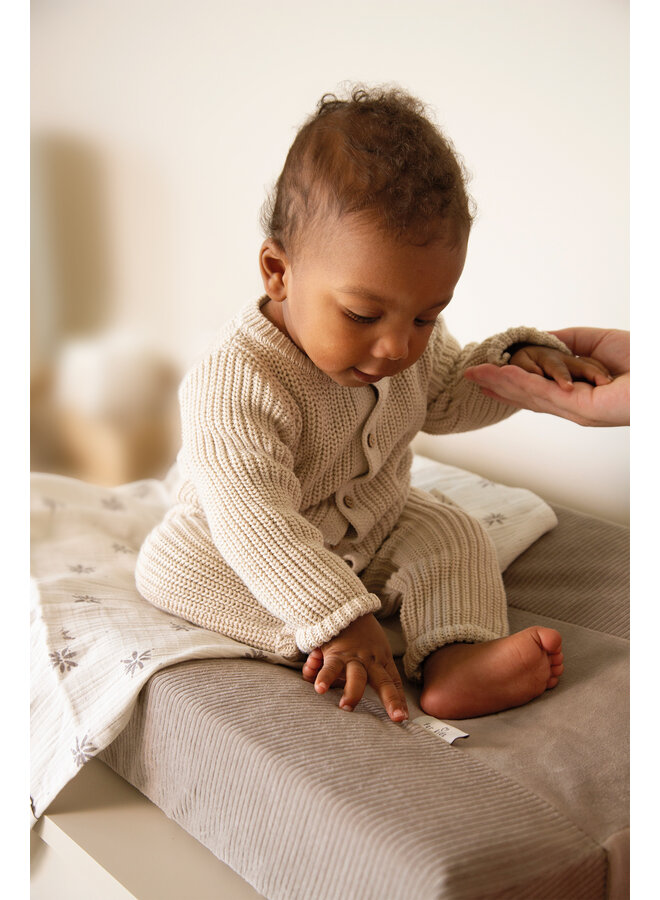 onesie 62/68 Soft sand knitted