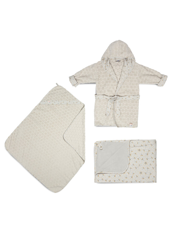 Set badtextiel Wish Grey