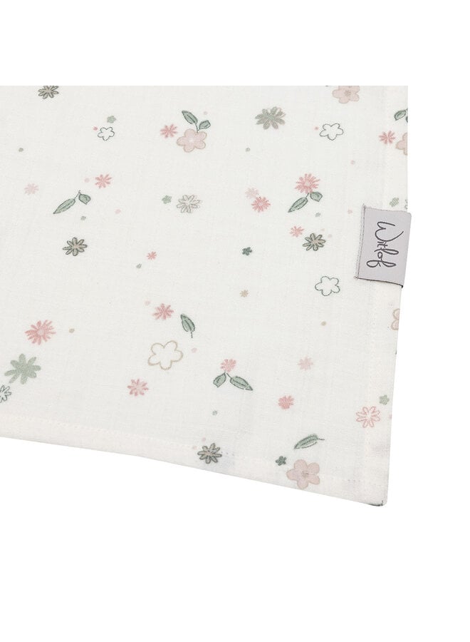 Mulltuch 65*65cm single pack Vintage Flowers