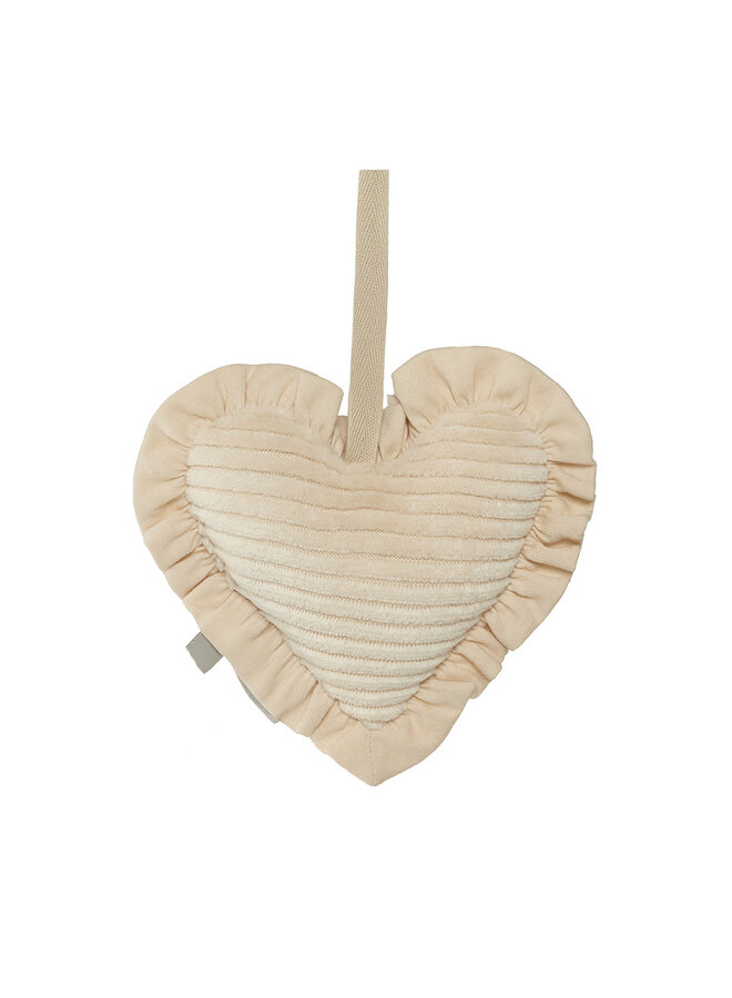 Speen-knuffeldoekje hart Soft Sand velvet rib