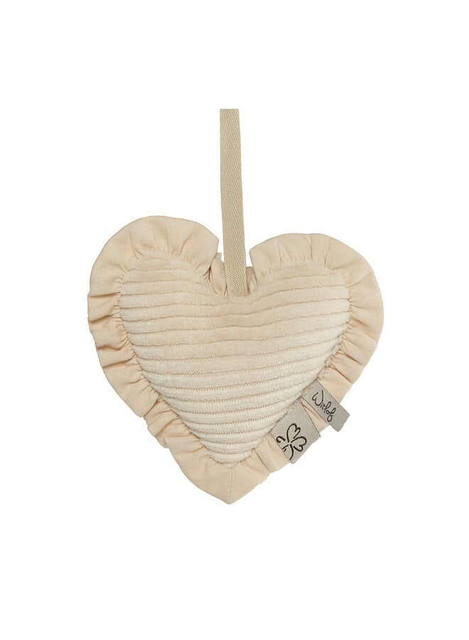 Speen-knuffeldoekje hart Soft Sand velvet rib