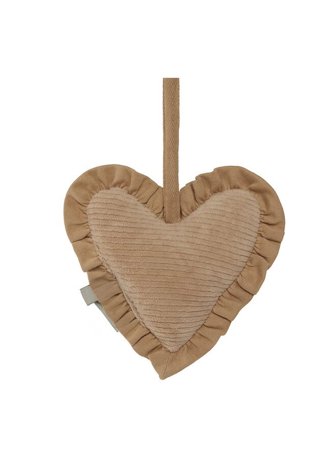 Speen-knuffeldoekje hart Urban Taupe velvet rib