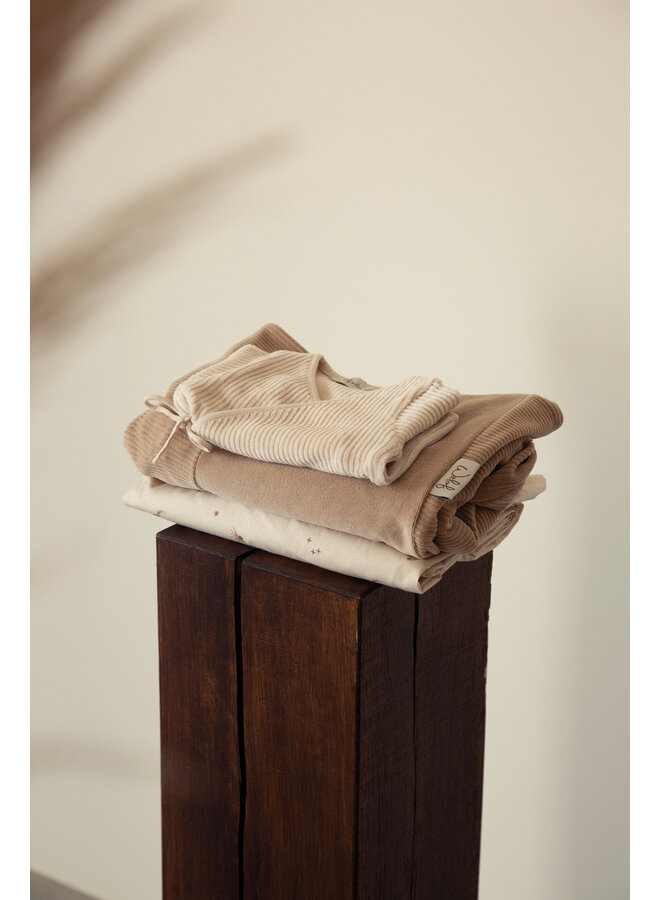 Clothing Set 62/68 soft sand velvet rib