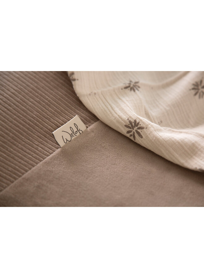 Wickelauflagenbezug Warm Grey velvet rib