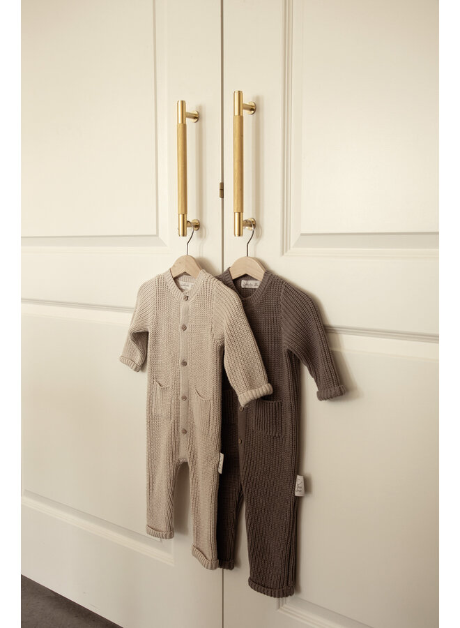 Boxanzug 62/68 Soft sand knitted