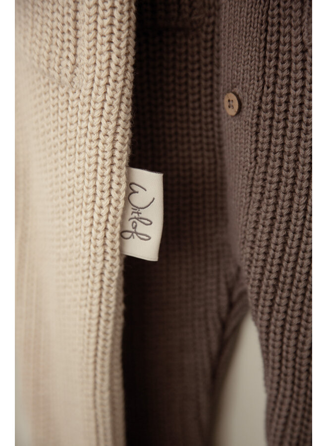 Boxanzug 62/68 Warm Grey knitted