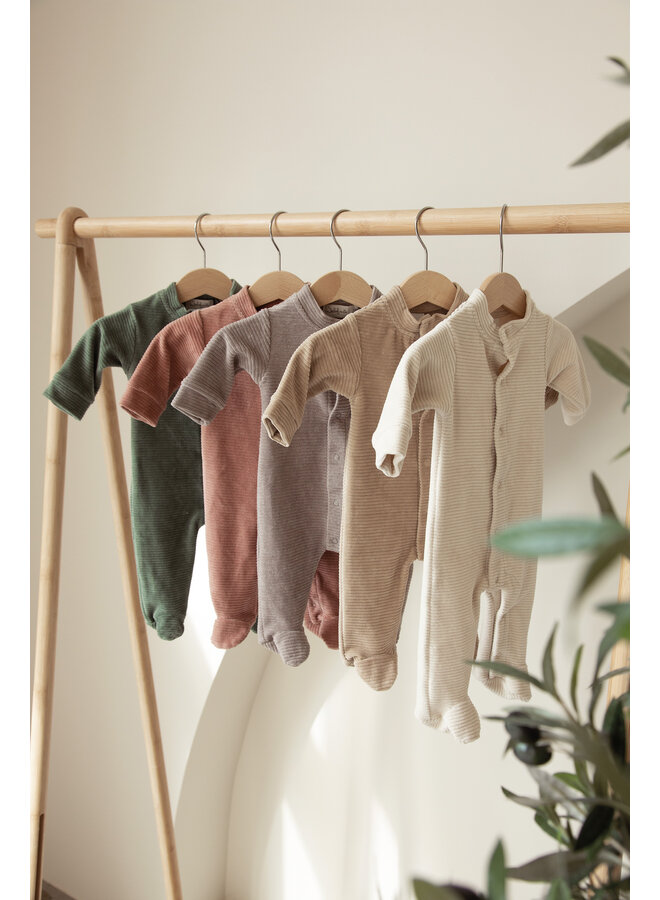 Onesie 62/68  Warm Grey velvet rib