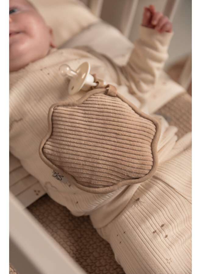 Schnuller-Schmusetuch Wolke Urban Taupe velvet rib