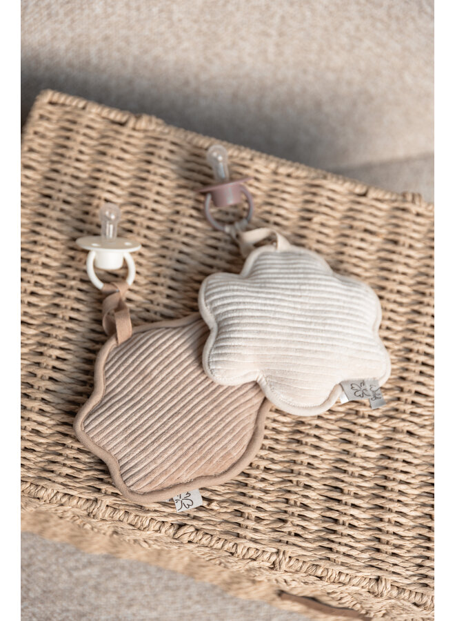 Speen-knuffeldoekje wolk Urban Taupe velvet rib