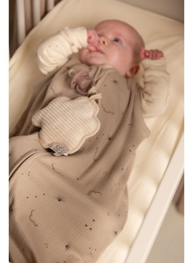 Schnuller-Schmusetuch Wolke Soft Sand velvet rib