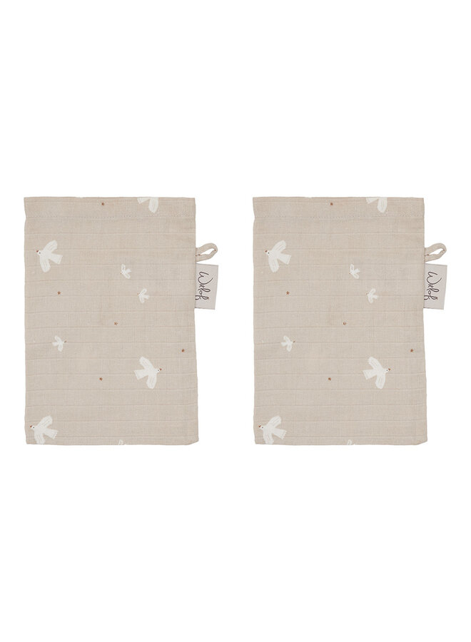 Muslin wash mitt 2pcs Soft Wings