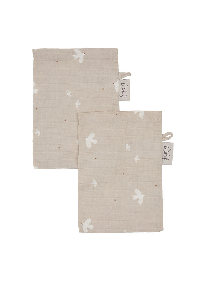 Muslin waschhandschuhe 2-er pack Soft Wings