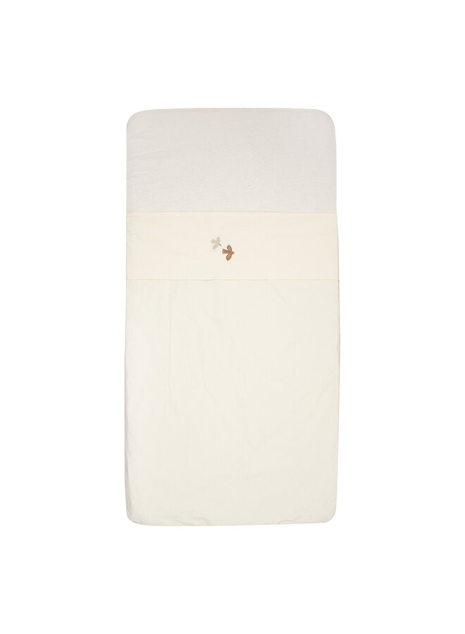 Tuck-inn sheet embroidery 40 x 80cm Soft Wings