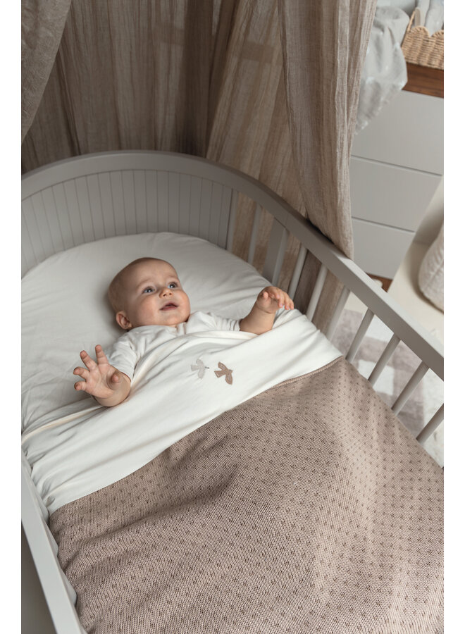 Tuck-inn laken embroidery 60 x 120cm Soft Wings