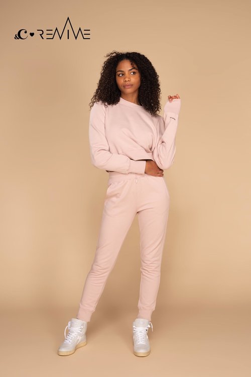 Long Length Jogging Pants &C x REVIVE Blush Pink &C x REVIVE Long Length Jogging Pants &C x REVIVE Blush Pink
