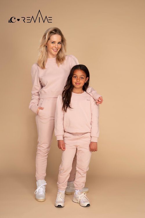 Long Length Jogging Pants &C x REVIVE Blush Pink &C x REVIVE Long Length Jogging Pants &C x REVIVE Blush Pink