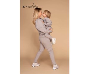 Long Length Jogging Pants &C x REVIVE Soft Beige - REVIVE Sportswear