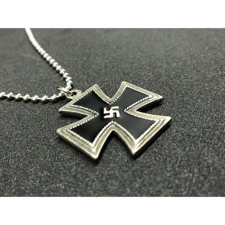 Iron cross swastika necklace