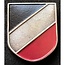 National colors metal helmet badge