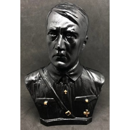 Adolf Hitler hoofd met borst buste zwart