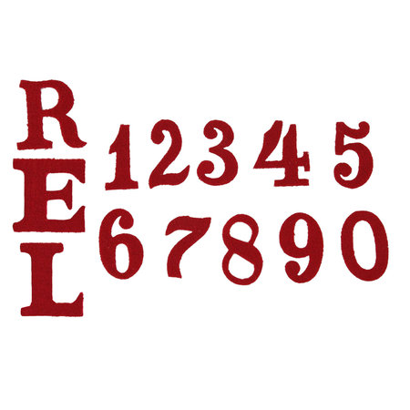 Regiment letter en nummers voor Pickehaube overtrek rood