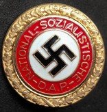 Golden nazi party badge