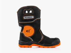 Buckbootz Buckbootz BVIZ5BKOR Buckz Viz Lederen Laars Zwart/Oranje S7S