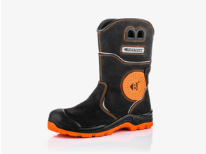 Buckbootz Buckbootz BVIZ5BKOR Buckz Viz Lederen Laars Zwart/Oranje S7S