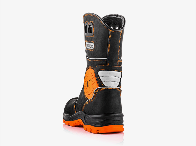 Buckbootz Buckbootz BVIZ5BKOR Buckz Viz Lederen Laars Zwart/Oranje S7S