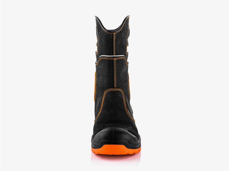 Buckbootz Buckbootz BVIZ5BKOR Buckz Viz Lederen Laars Zwart/Oranje S7S