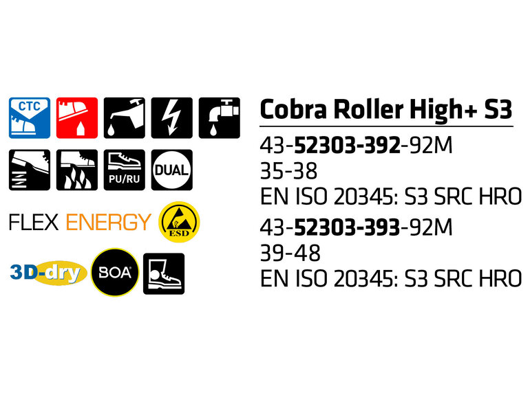 Sievi Sievi Cobra Roller High+ S3