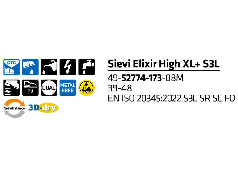 Sievi Sievi Elixir High XL+ S3