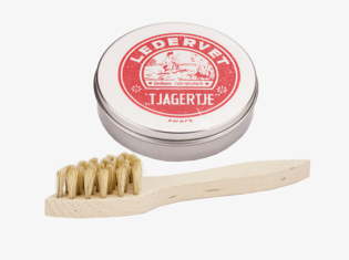 Emma Ledervet 150ml Zwart + Borstel