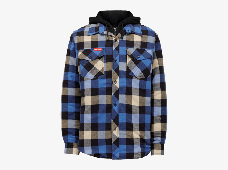 Hard Yakka Hard Yakka Quilted Flannel Shacket Blue